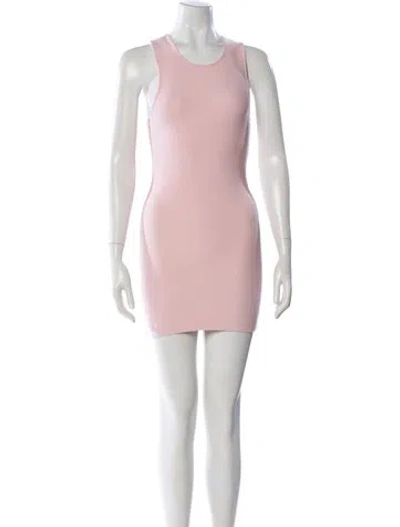 Pre-owned Helmut Lang Scoop Neck Mini Dress In Pink