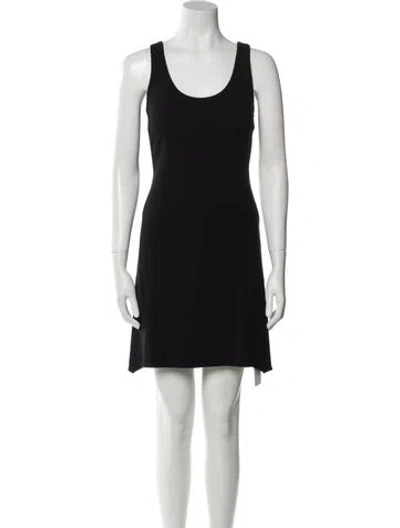 Pre-owned Helmut Lang Scoop Neck Mini Dress W/ Tags In Black