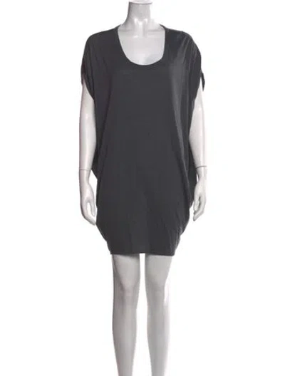 Pre-owned Helmut Lang Scoop Neck Mini Dress W/ Tags In Grey