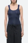 Helmut Lang Ribbed Tank Top In Navy - G0f