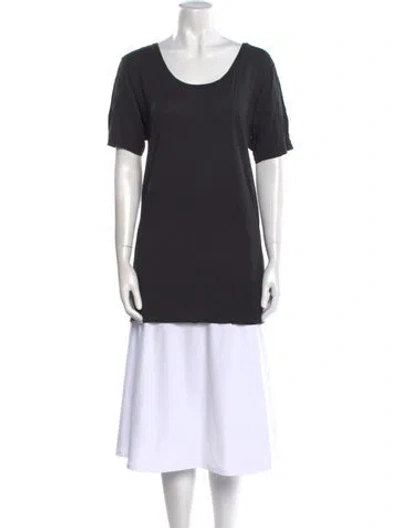 Pre-owned Helmut Lang Scoop Neck Short Sleeve T-shirt In Black