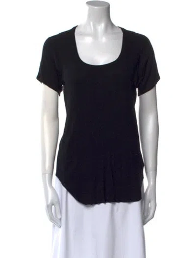 Pre-owned Helmut Lang Scoop Neck Short Sleeve T-shirt In Black