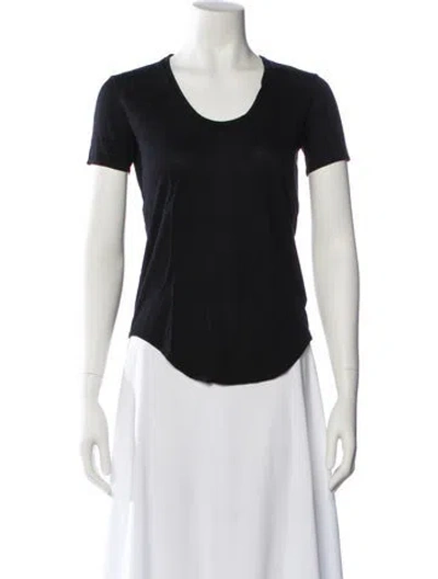 Pre-owned Helmut Lang Scoop Neck Short Sleeve T-shirt In Black