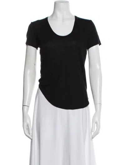 Pre-owned Helmut Lang Scoop Neck Short Sleeve T-shirt In Black