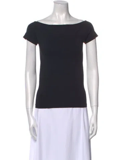 Pre-owned Helmut Lang Scoop Neck Short Sleeve T-shirt In Black