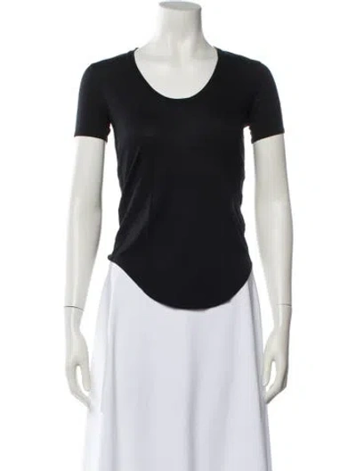 Pre-owned Helmut Lang Scoop Neck Short Sleeve T-shirt In Black