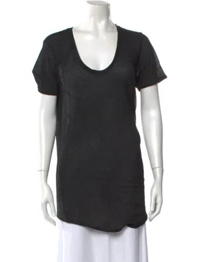 Pre-owned Helmut Lang Scoop Neck Short Sleeve T-shirt In Black