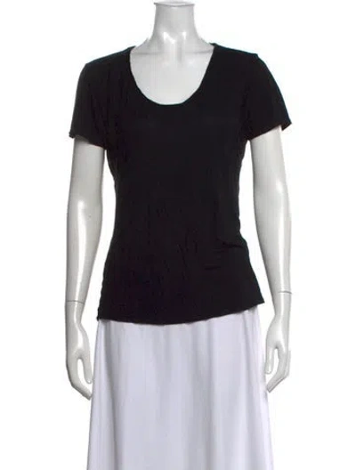 Pre-owned Helmut Lang Scoop Neck Short Sleeve T-shirt In Black