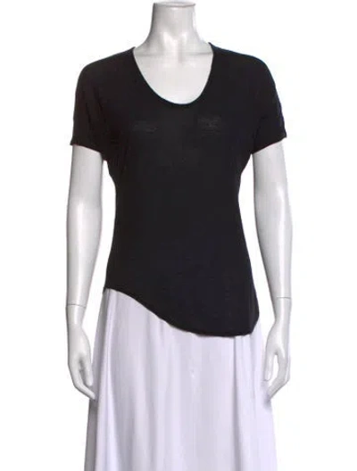 Pre-owned Helmut Lang Scoop Neck Short Sleeve T-shirt In Black