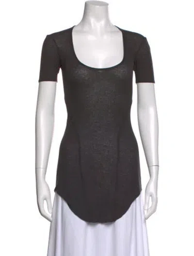 Pre-owned Helmut Lang Scoop Neck Short Sleeve T-shirt In Black