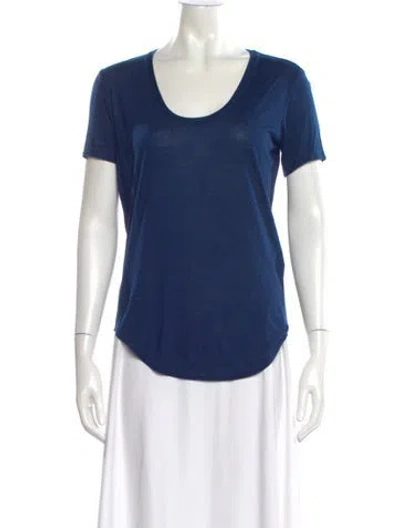Pre-owned Helmut Lang Scoop Neck Short Sleeve T-shirt In Blue