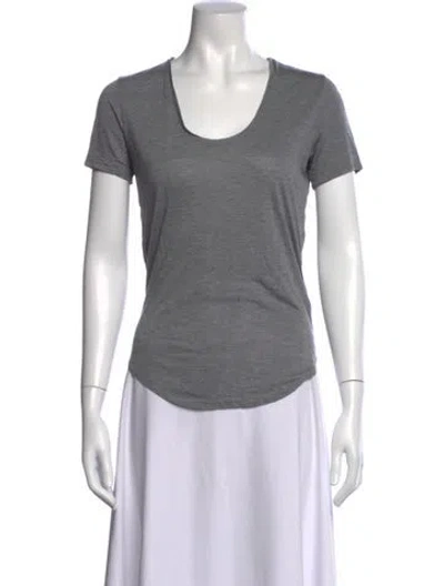 Pre-owned Helmut Lang Scoop Neck Short Sleeve T-shirt In Grey