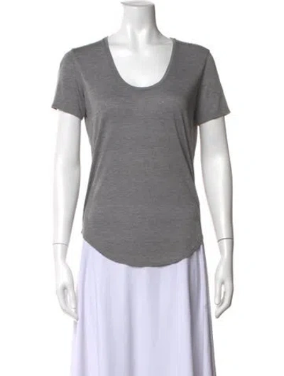 Pre-owned Helmut Lang Scoop Neck Short Sleeve T-shirt In Grey