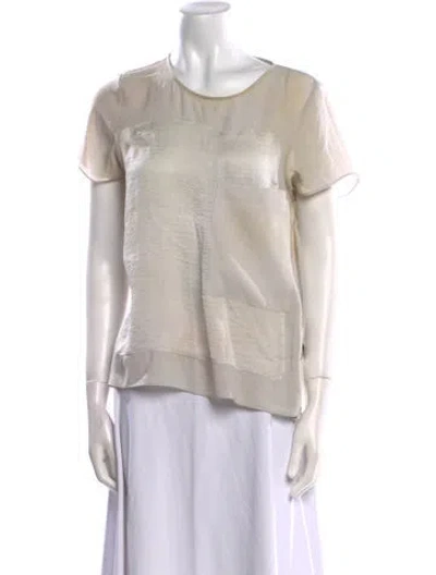 Pre-owned Helmut Lang Scoop Neck Short Sleeve T-shirt In Neutral