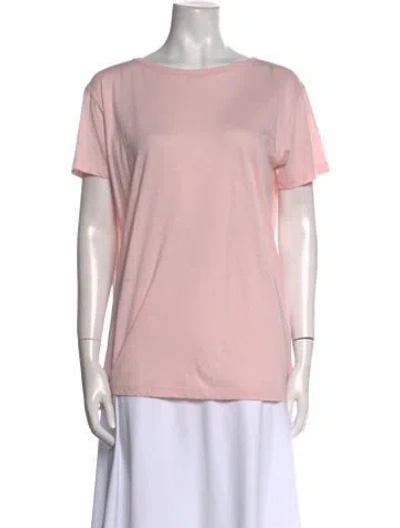 Pre-owned Helmut Lang Scoop Neck Short Sleeve T-shirt In Pink