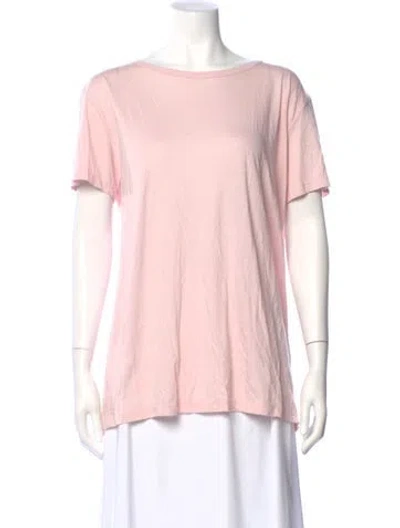 Pre-owned Helmut Lang Scoop Neck Short Sleeve T-shirt In Pink