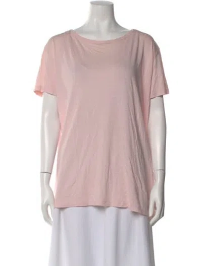 Pre-owned Helmut Lang Scoop Neck Short Sleeve T-shirt In Pink