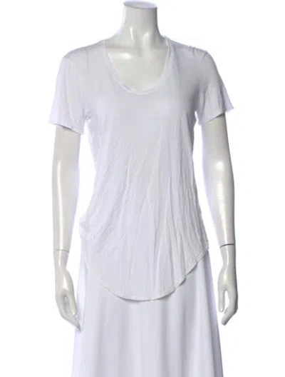 Pre-owned Helmut Lang Scoop Neck Short Sleeve T-shirt In White