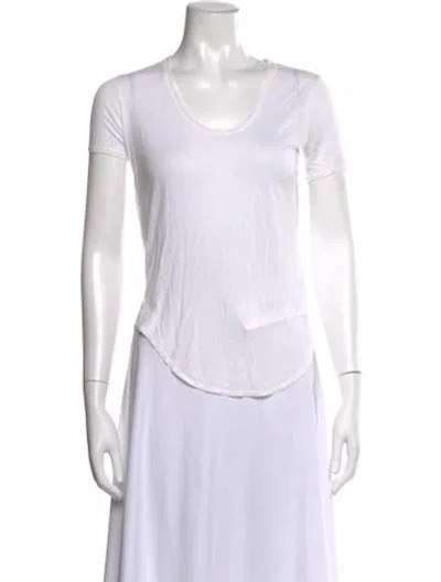 Pre-owned Helmut Lang Scoop Neck Short Sleeve T-shirt In White