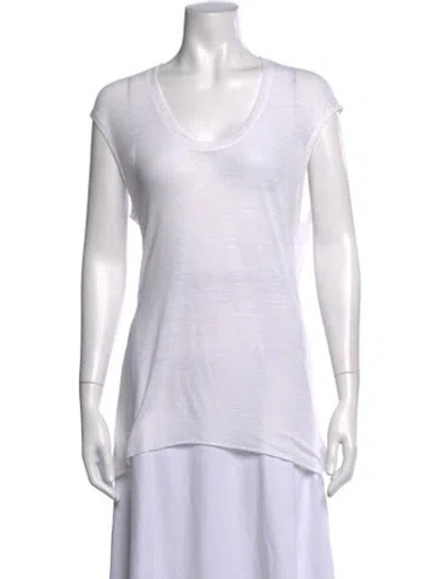 Pre-owned Helmut Lang Scoop Neck Short Sleeve T-shirt In White