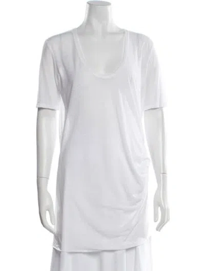 Pre-owned Helmut Lang Scoop Neck Short Sleeve T-shirt In White