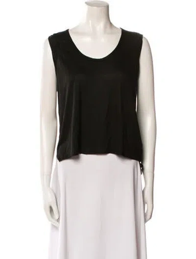 Pre-owned Helmut Lang Scoop Neck Sleeveless Crop Top In Black
