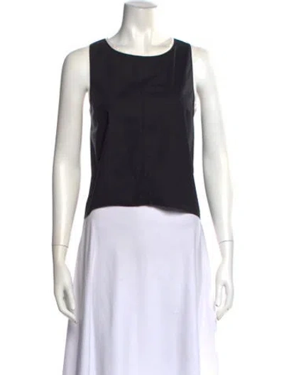 Pre-owned Helmut Lang Scoop Neck Sleeveless Crop Top In Black