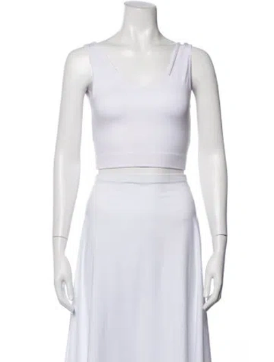 Pre-owned Helmut Lang Scoop Neck Sleeveless Crop Top In Neutrals