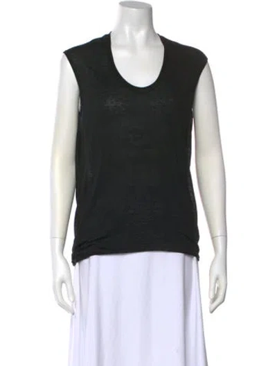 Pre-owned Helmut Lang Scoop Neck Sleeveless Top In Black