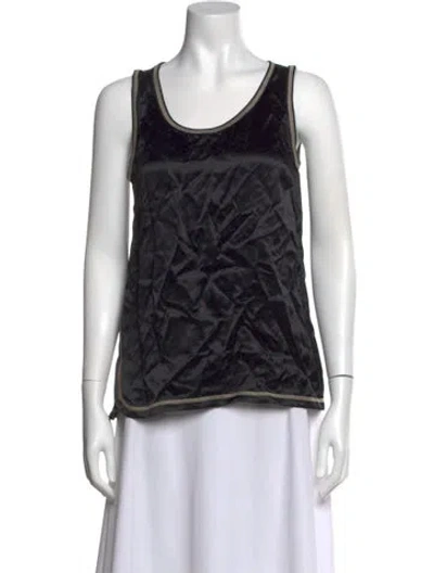 Pre-owned Helmut Lang Scoop Neck Sleeveless Top In Black