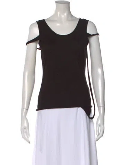 Pre-owned Helmut Lang Scoop Neck Sleeveless Top In Black