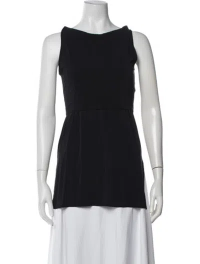 Pre-owned Helmut Lang Scoop Neck Sleeveless Top In Black