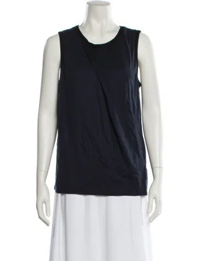 Pre-owned Helmut Lang Scoop Neck Sleeveless Top In Blue