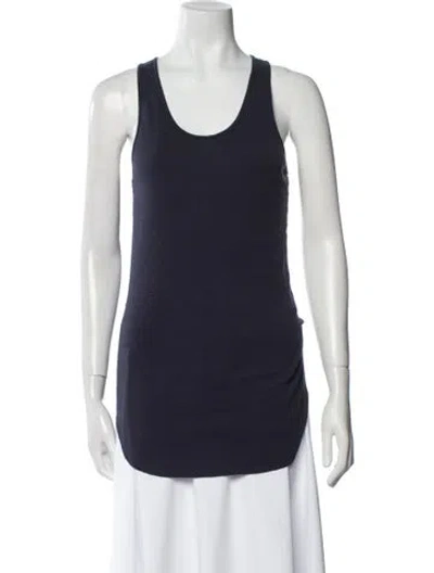 Pre-owned Helmut Lang Scoop Neck Sleeveless Top In Blue