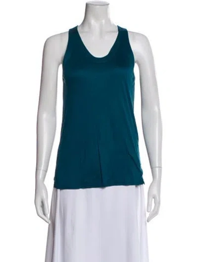 Pre-owned Helmut Lang Scoop Neck Sleeveless Top In Blue