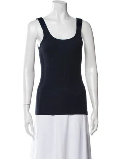 Pre-owned Helmut Lang Scoop Neck Sleeveless Top In Blue