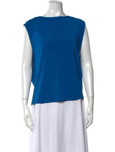 Pre-owned Helmut Lang Scoop Neck Sleeveless Top In Blue