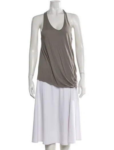 Pre-owned Helmut Lang Scoop Neck Sleeveless Top In Gray