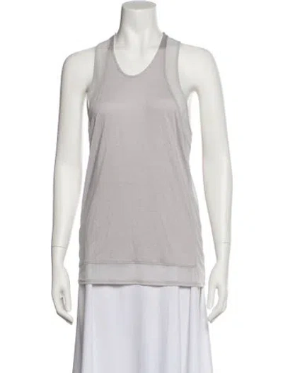 Pre-owned Helmut Lang Scoop Neck Sleeveless Top In Gray