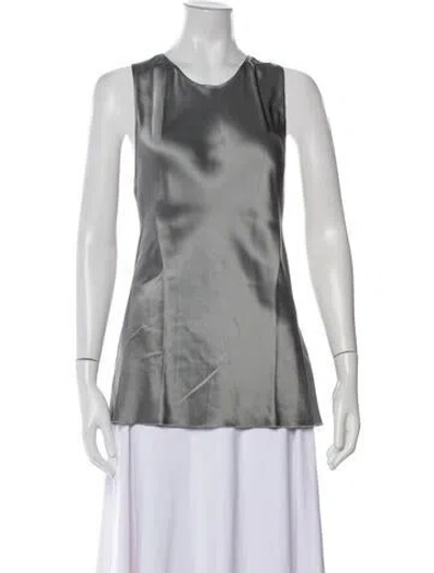 Pre-owned Helmut Lang Scoop Neck Sleeveless Top In Gray