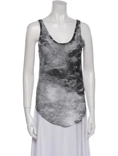 Pre-owned Helmut Lang Scoop Neck Sleeveless Top In Gray
