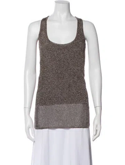 Pre-owned Helmut Lang Scoop Neck Sleeveless Top In Gray