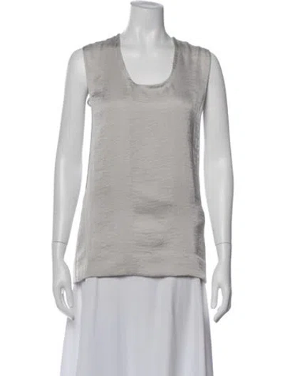 Pre-owned Helmut Lang Scoop Neck Sleeveless Top In Gray