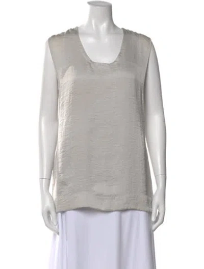Pre-owned Helmut Lang Scoop Neck Sleeveless Top In Gray