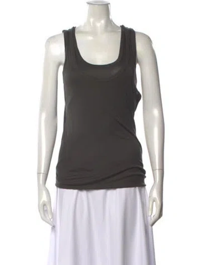 Pre-owned Helmut Lang Scoop Neck Sleeveless Top In Gray