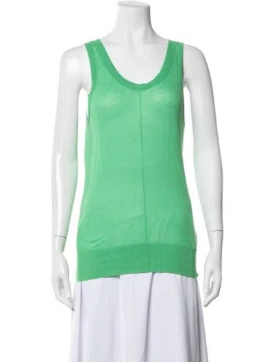 Pre-owned Helmut Lang Scoop Neck Sleeveless Top In Green