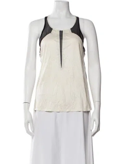 Pre-owned Helmut Lang Scoop Neck Sleeveless Top In Neutral