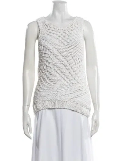 Pre-owned Helmut Lang Scoop Neck Sleeveless Top In Neutrals