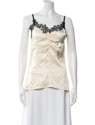Pre-owned Helmut Lang Scoop Neck Sleeveless Top In Neutrals