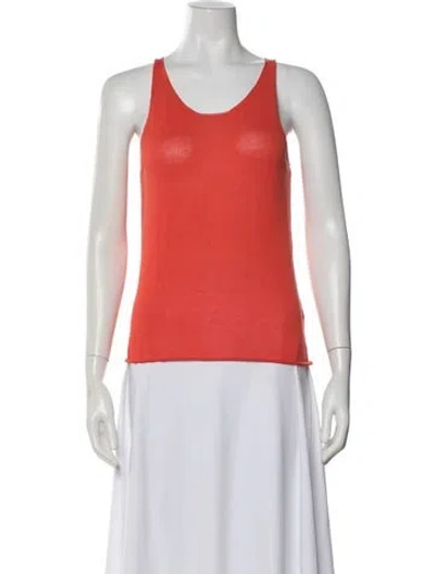 Pre-owned Helmut Lang Scoop Neck Sleeveless Top In Orange
